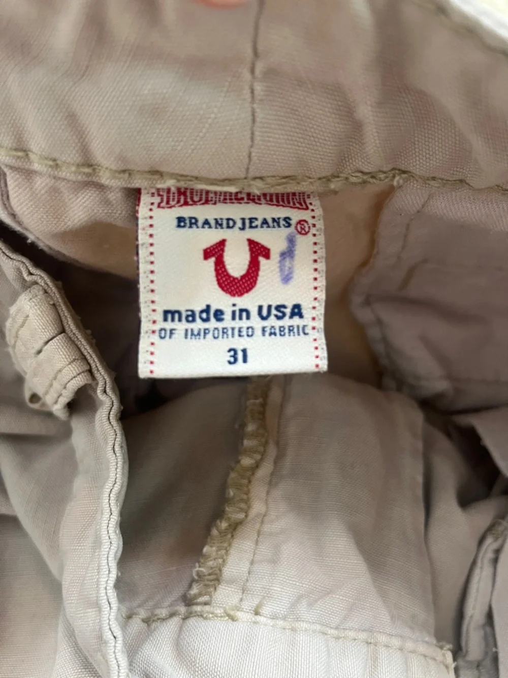 True Religion Rosie Khaki Chino Short Sz 31 - Picture 4 of 5